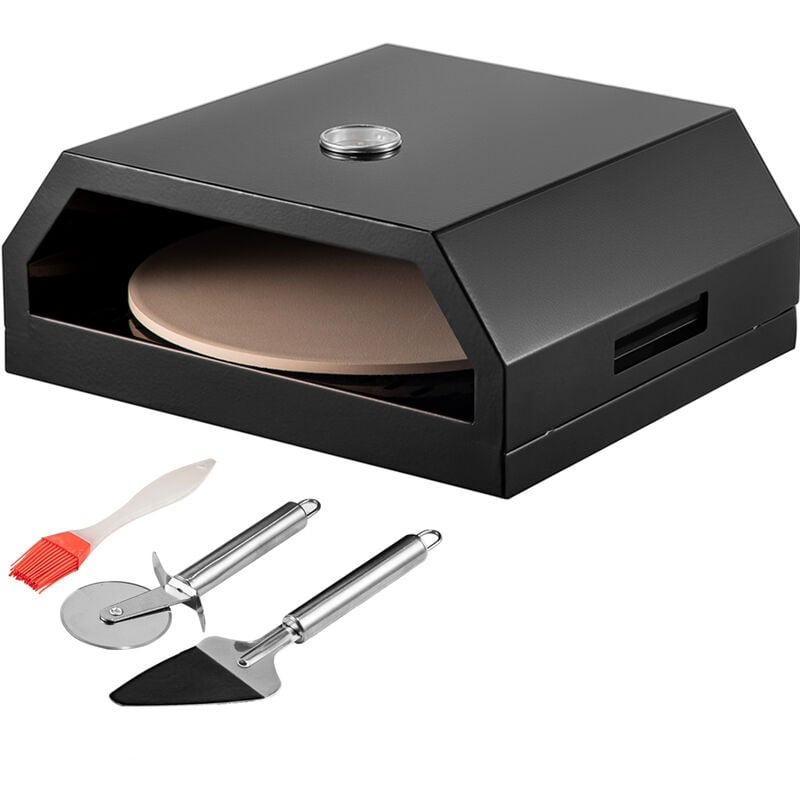 VEVOR BBQ Pizzaofen, 42 x 37 x 19 cm Pizzaofen Outdoor 24-232 ℃ Pizzaofen Gas 30,5 cm Steindurchmesser Pizzaofen Garten Pizzaofen Bausatz Grill