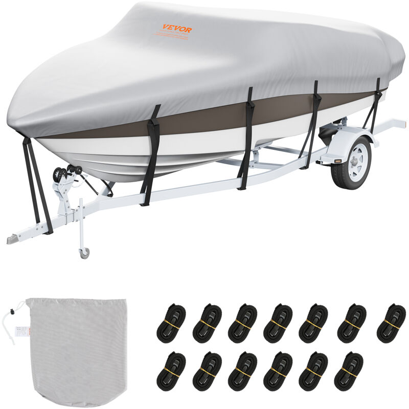 VEVOR Bootspersenning Abdeckplane Bootsplane, 518–579 cm Persenning Schlauchboot 600D Oxford-Gewebe Bootspersenning Abdeckung mit Aufbewahrungstasche