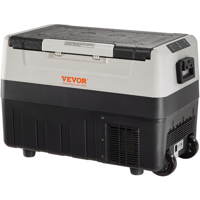 Camping Kühlschrank 35 l Kühlbox, 12 / 24 v Rollbare Elektrische Gefrierbox 2 in 1 Doppelzone, Auto Kühlschrank Kompressor zum Warmhalten und Kühlen