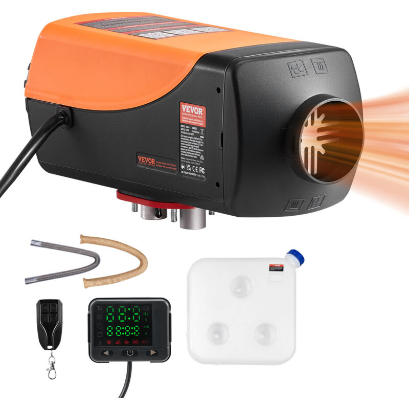 VEVOR Diesel-Luftheizung Standheizung 8 kW DC 12-24 V, schnell aufheizende Lufterhitzer mit Fernbedienung & digitaler Farbanzeige & 10 L