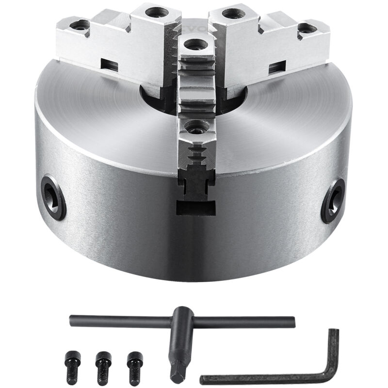 Mophorn - vevor Drehbankfutter K11-250 250mm Dreibackenfutter HT300-Material 3 Backenfutter Spannbereich 6–250mm 3-Backen, 20Cr, ≥53HRC φ80mm Bohrung