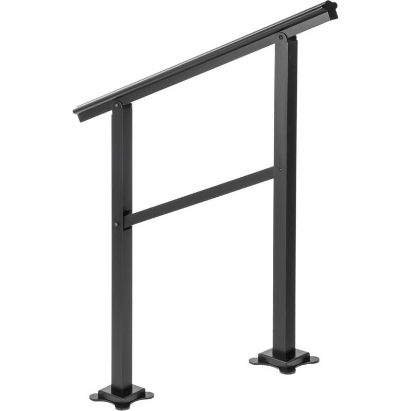 Mophorn Outdoor Handlauf 165LBS Last Aluminium Treppe Handlauf 36 x 35“ Geländer für Outdoor-Treppen Transitional Bereich 0 bis 50° Passt 2-3