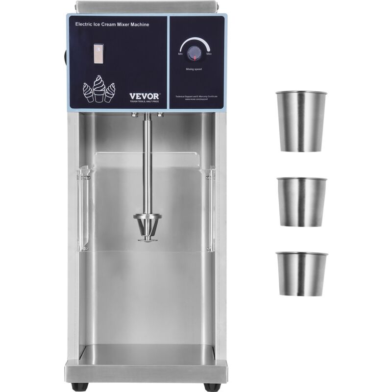 Eiscreme-Mixer, 400 w Hochgeschwindigkeits-Eiscreme-Maschine, Mixer, Rührmaschine, 4200 U/min, stufenlose Geschwindigkeitseinstellung,
