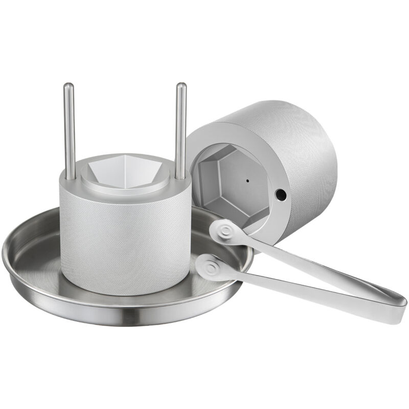 Vevor - Eispresse Eiskugelformer Set 65 mm Eiskugel Eisblockform aus Luftfahrt-Aluminium mit Zange & Abtropfschale, Diamond Eisballmaker für Whisky