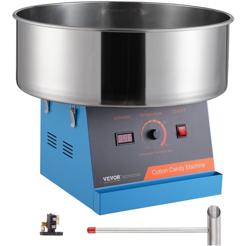 Elektrische Zuckerwattemaschine, 1000 w Zuckerwattegeräte, Kommerzielle Zuckerwattemaschine mit Edelstahlschüssel & Zuckerlöffel, Perfekt für