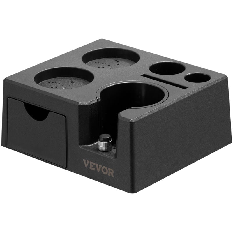 Espresso-Stampfstation aus abs, 7 in 1 Multifunktionale Stampfstation mit abnehmbarem Schlitz, Espresso-Abklopfbehälter mit rutschfester Basis,