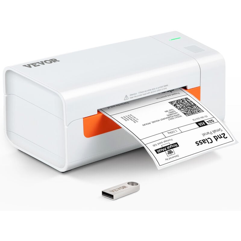 Mophorn - vevor Etikettendrucker 200x79x83mm Thermodrucker 150mm/s Labeldrucker Versandetiketten Drucker Thermo-Direkt Edikettendruckgerät usb