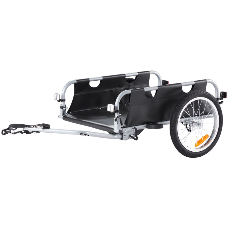 Mophorn - vevor Fahrradanhänger, 45 kg Tragkraft, Transportanhänger, faltbar und verstaubar, Schnellverschluss mit Universalkupplung, 41 cm Räder,