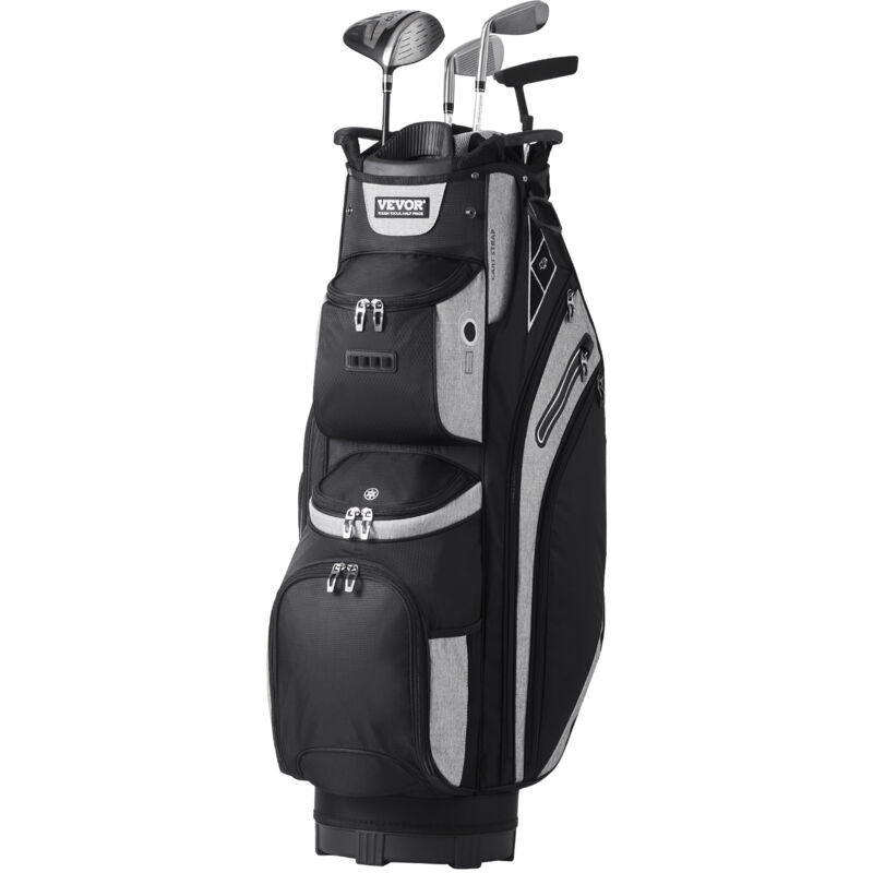 Golf-Cart-Tasche mit 14-Wege-Organizer-Unterteilung oben, 36Zoll, 13Taschen, Premium-Cart-Tasche, langlebige Golftaschen mit Griffen,Staubschutzhülle