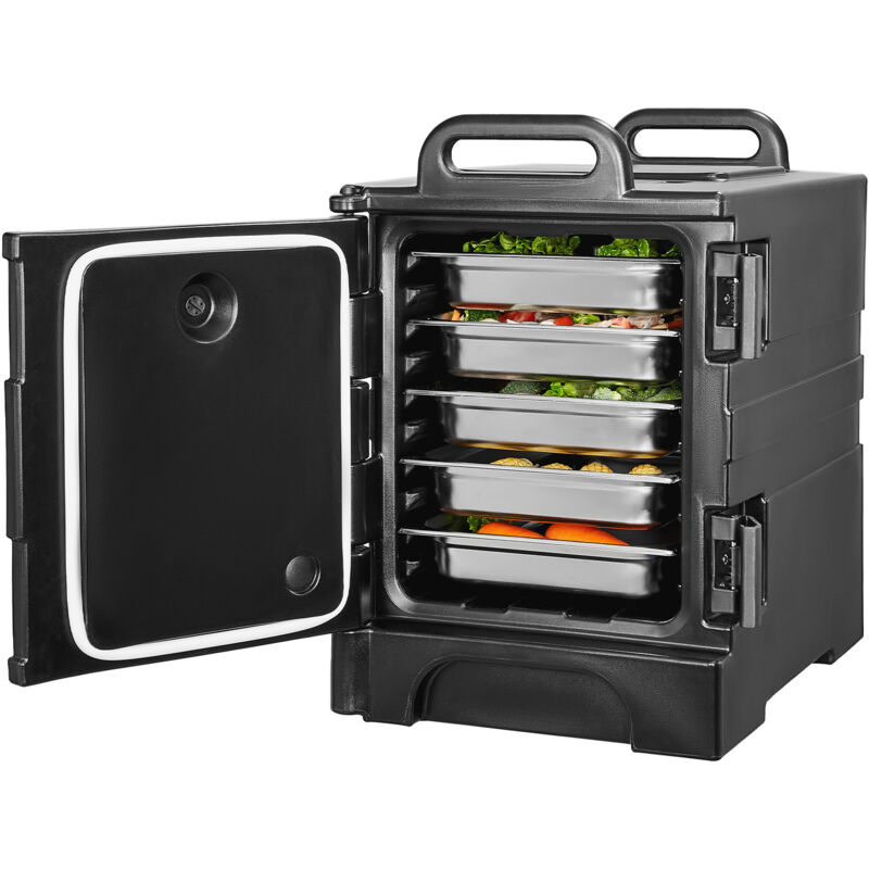 Isolierter Speisenbehälterträger Warmhaltebox für Gastronomie 75 l, Speisenbehälter mit Doppelschnallen & Griffen, Speisenbehälterträger