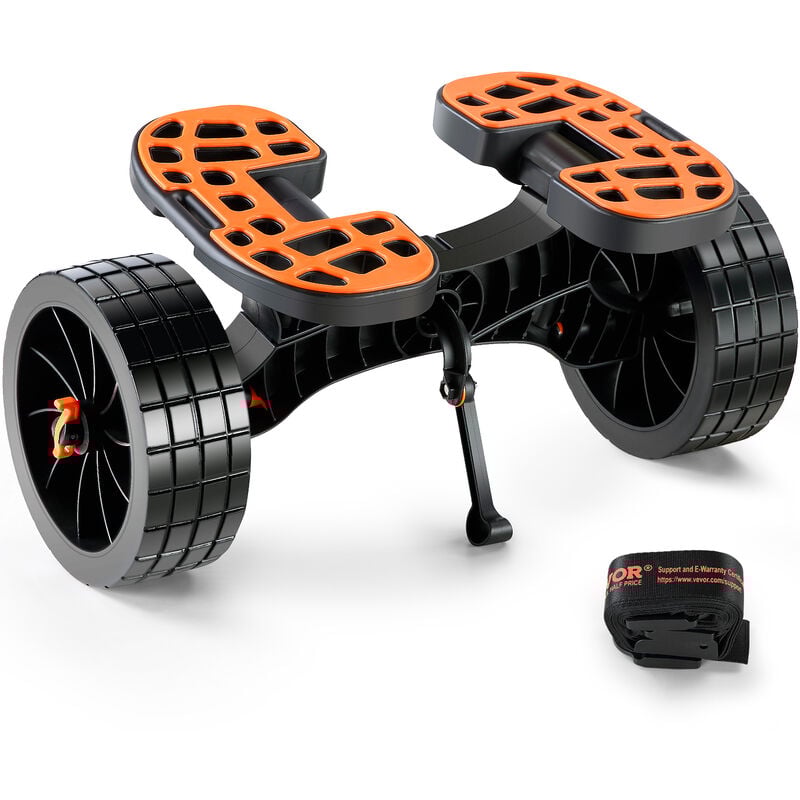 Kajakwagen Kanuwagen aus Aluminiumlegierung 655x305x310mm bis 145kg belastbar Doppelgurt-Design Zubehör für Bootswagen Kajak Kanu Transportwagen