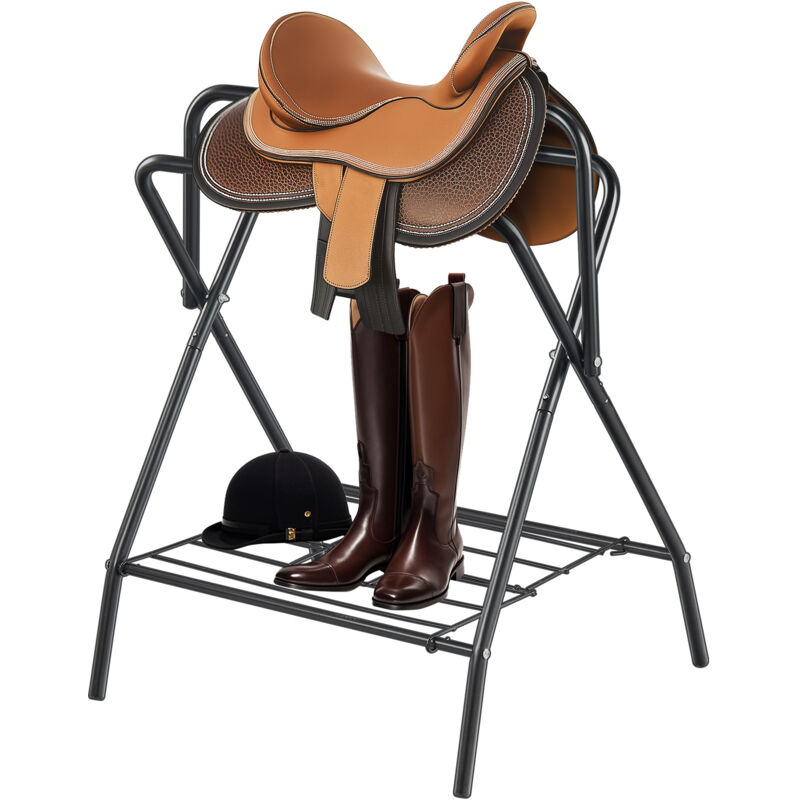 VEVOR Klappbarer Sattelhalter, Pferdesattelständer bis zu 60 kg, tragbarer Pferdedeckenhalter, robuster Sattelständer aus Stahl für englische und