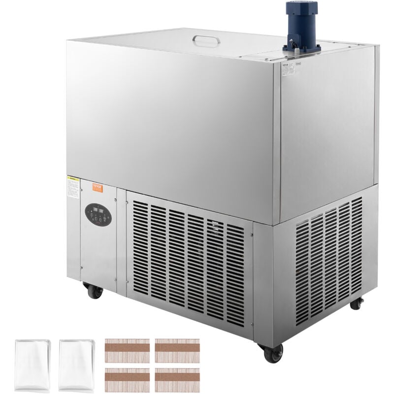 VEVOR Kommerzielle Eismaschine, 4 Formen-Set 120-teiliges Eis am Stiel-Maschine, Eislutscher-Maker aus Edelstahl, Eisstäbchen-Eismaschine für Bars,