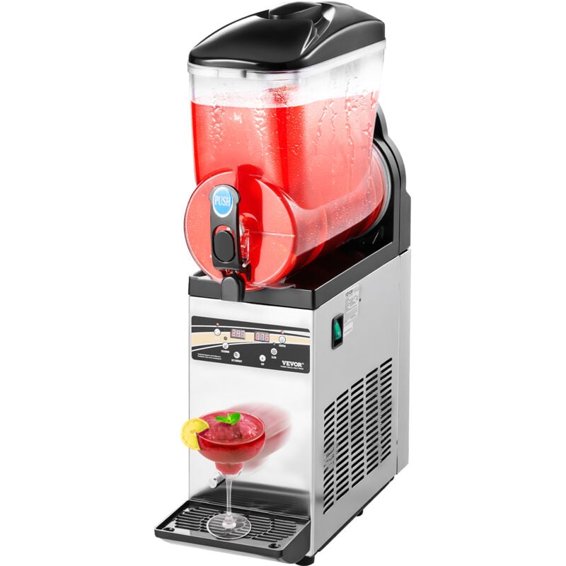 VEVOR kommerzieller Frozen Drink Maker, 15 L Slush-Maschine 60 Tassen Margarita-Smoothie-Maschine aus Edelstahl, Slush-Maker für Zuhause Partys
