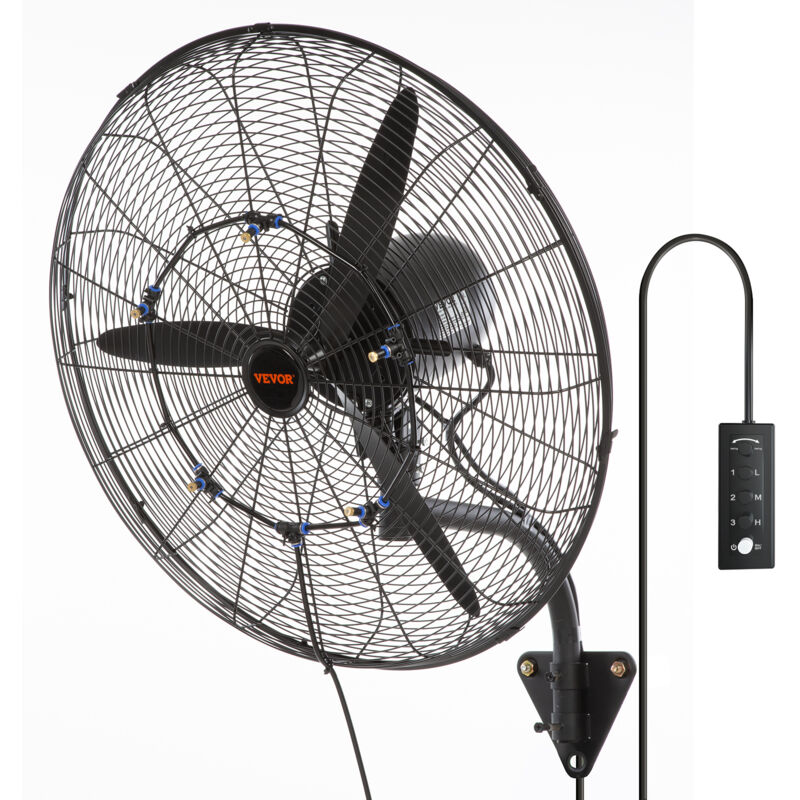 Nebelventilator, 61,6 cm oszillierender, wasserdichter Ventilator, 3 Geschwindigkeiten, 7000 cfm, gewerblicher oder privater Ventilator zur Kühlung
