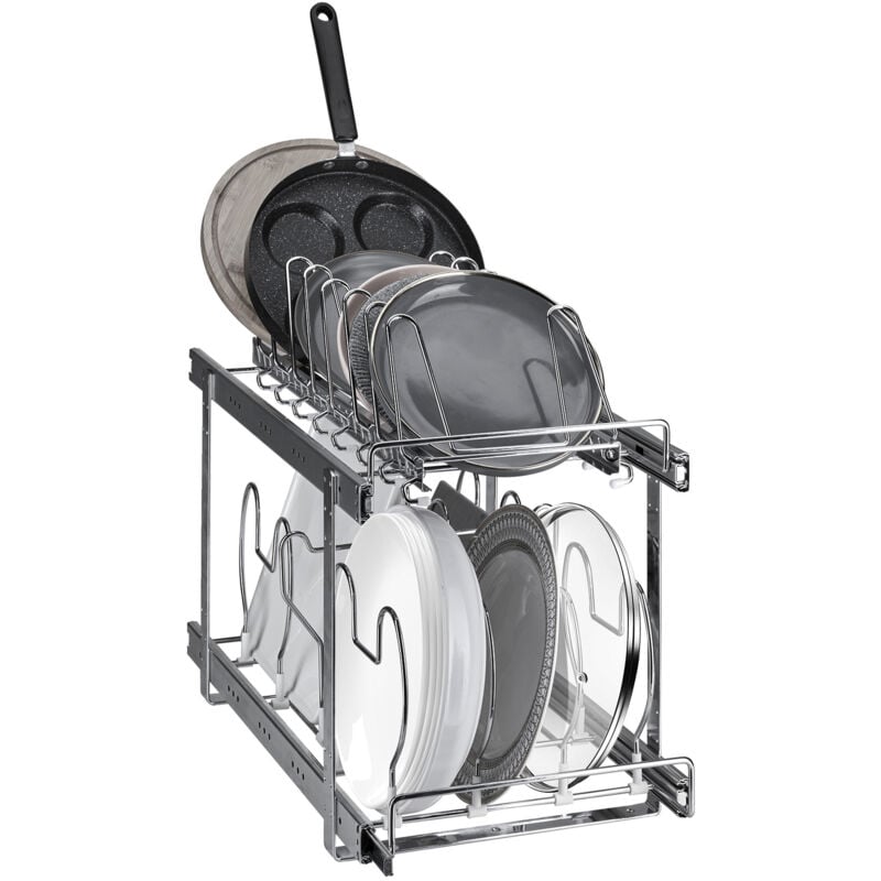 Vevor Pfannen- und Topfregal-Organizer Erweiterbarer Deckelhalter 2-stufig