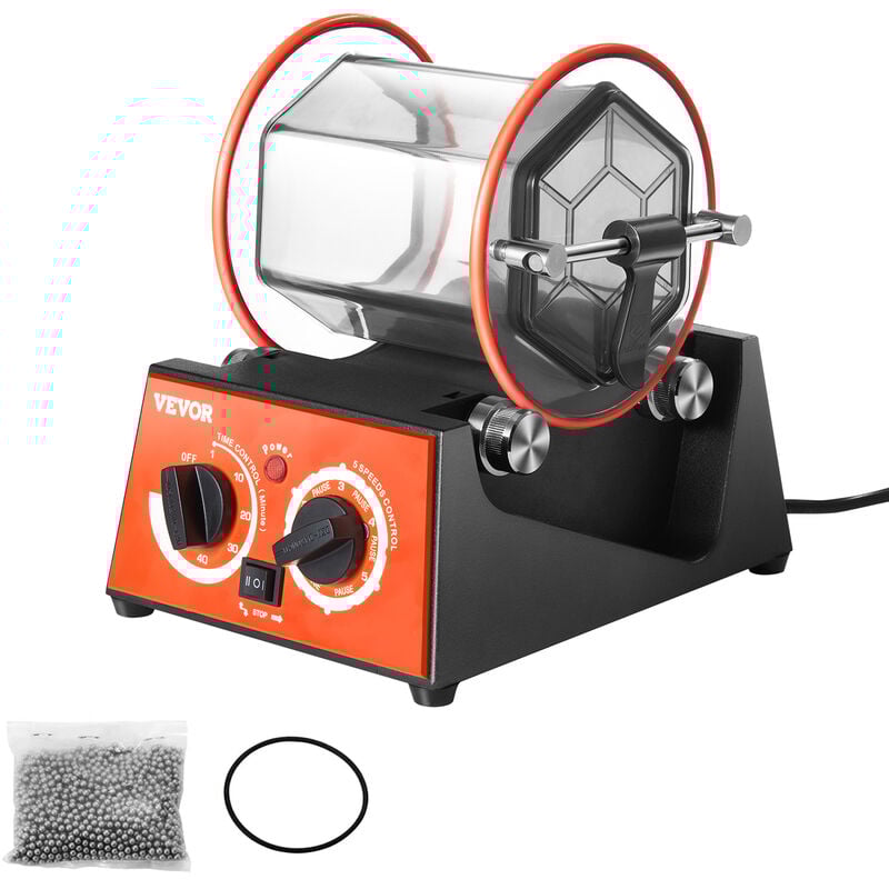 Mophorn - vevor Poliertrommel Schmuck-Poliermaschine 3 kg, Rotary Tumbler Oberflächenpolierer 60 w, Schmuck Polieren Dreh-Tumbler Einstellbare Zeit &