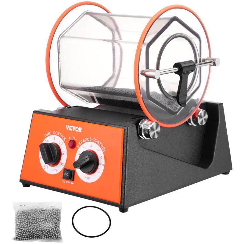 Mophorn - vevor Poliertrommel Schmuck-Poliermaschine 5 kg, Rotary Tumbler Oberflächenpolierer 60 w, Schmuck Polieren Dreh-Tumbler Einstellbare Zeit &