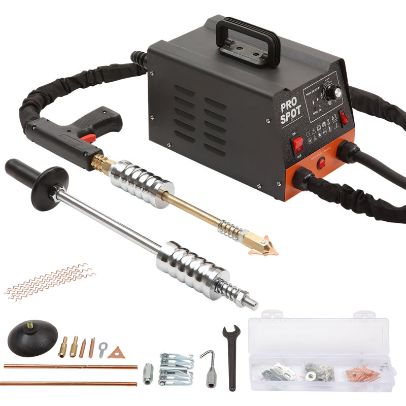 Punktschweißgerät Ausbeulspotter 3kW Bolzenschweißgerät Ausbeuler 6-in-1 Schweißgerät mit Überhitzungsschutzsystem Karosserie Spotter 1,2mm