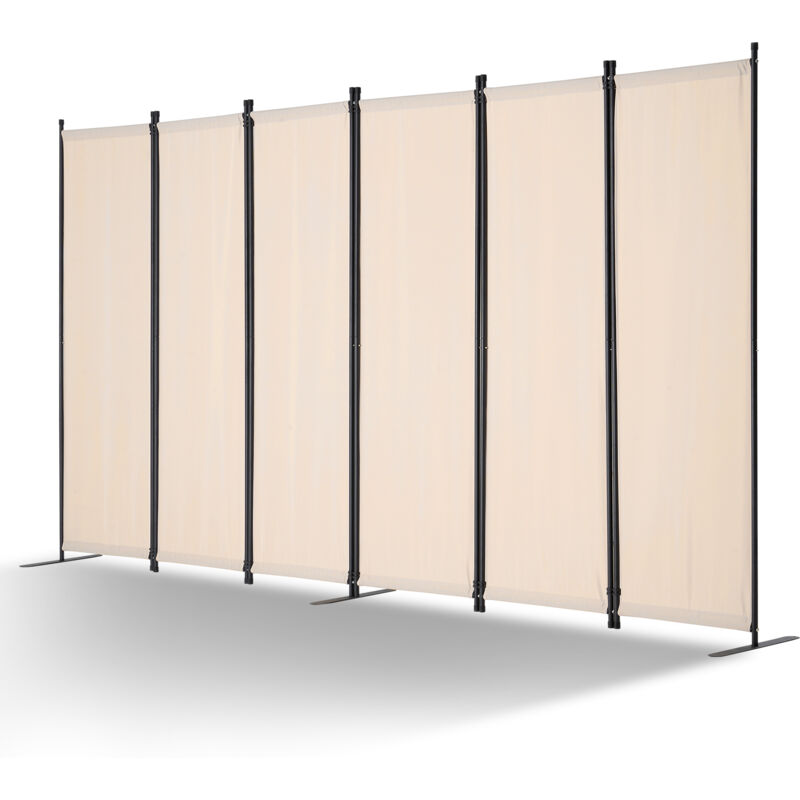 Raumteiler 6 Paneele Paravent 3110 x 1805 x 450 mm, faltbarer Sichtschutz & tragbarer Trennwandteiler zur Raumtrennung, freistehende Raumteiler für