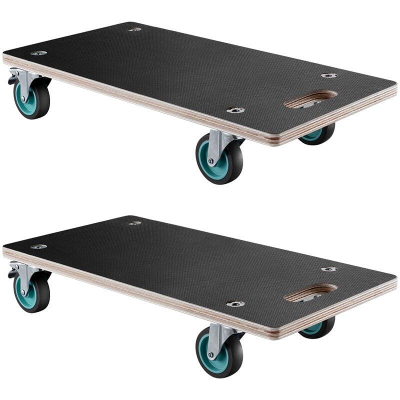 Rollbrett, 250 kg Tragkraft, Möbeltransportwagen mit 4 geräuscharmen TPR-Rädern, rechteckiger Transportroller für Klavier, Möbel, Couch,