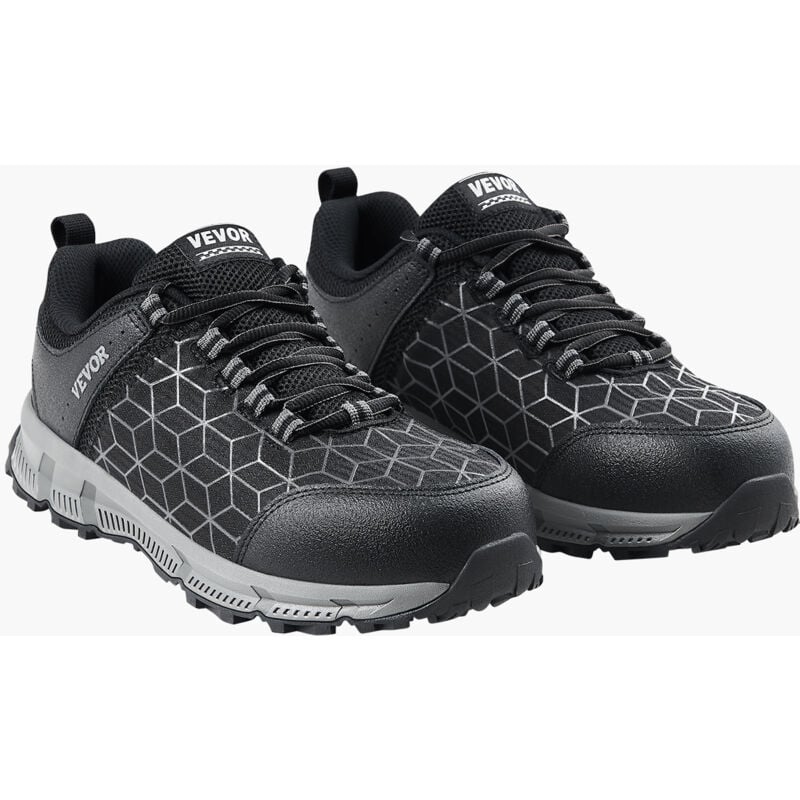 Sicherheitsschuhe für Herren, US-Größe 8 breit, Herren-Arbeitsschuhe mit gepolsterter Zehenpartie, Turnschuhe, unzerstörbare Sicherheits-Sneaker, für