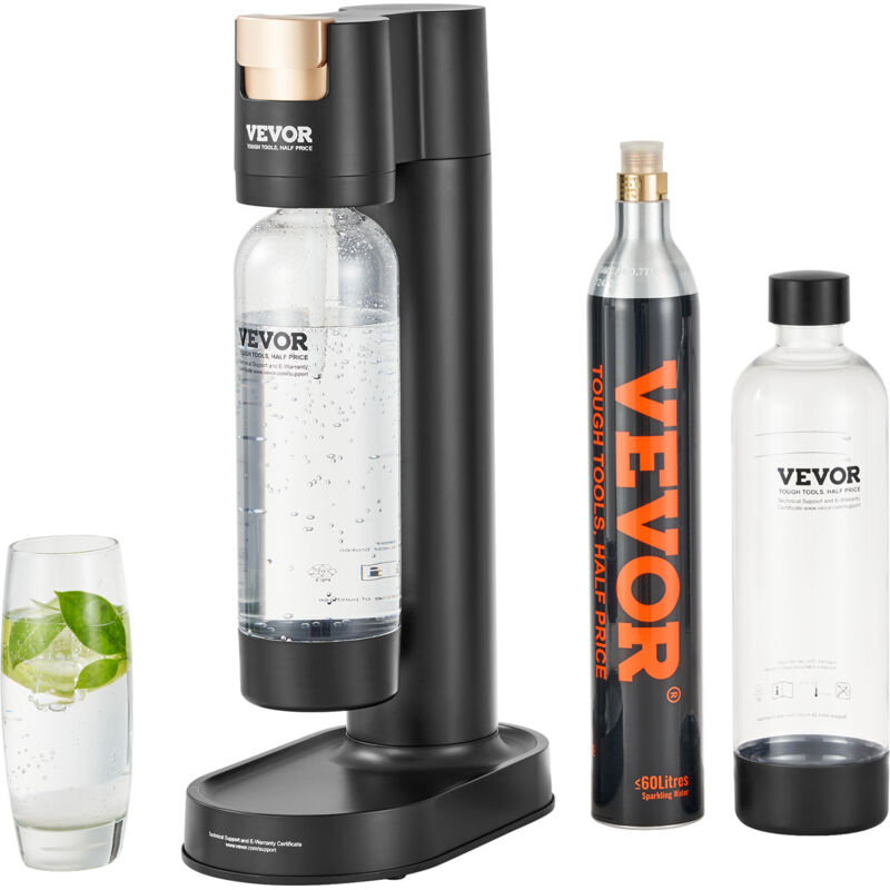 Mophorn - vevor Sprudelwassergerät Wassersprudler Soda Maker, Selterswasser-Starter-Set mit 2 Stk. BPA-freien 1-Liter-PET-Flaschen, 1 Stk.