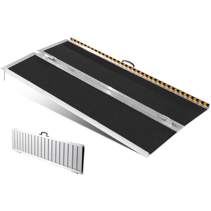 VEVOR Tragbare Rollstuhl-Rampe, 182,88 cm 363 kg Kapazität, Anti-Rutsch-Aluminium Folding Threshold Rampe faltbare Mobilität Scooter Rampe Rollstuhl