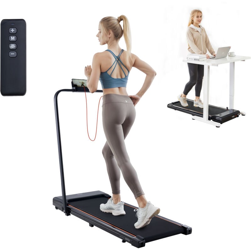 Walking Pad Laufband unter den Schreibtisch, Laufband zum Arbeiten, klappbares Laufband mit 120 kg Tragkraft, tragbares 2 in 1 Pad mit 2,5 ps,
