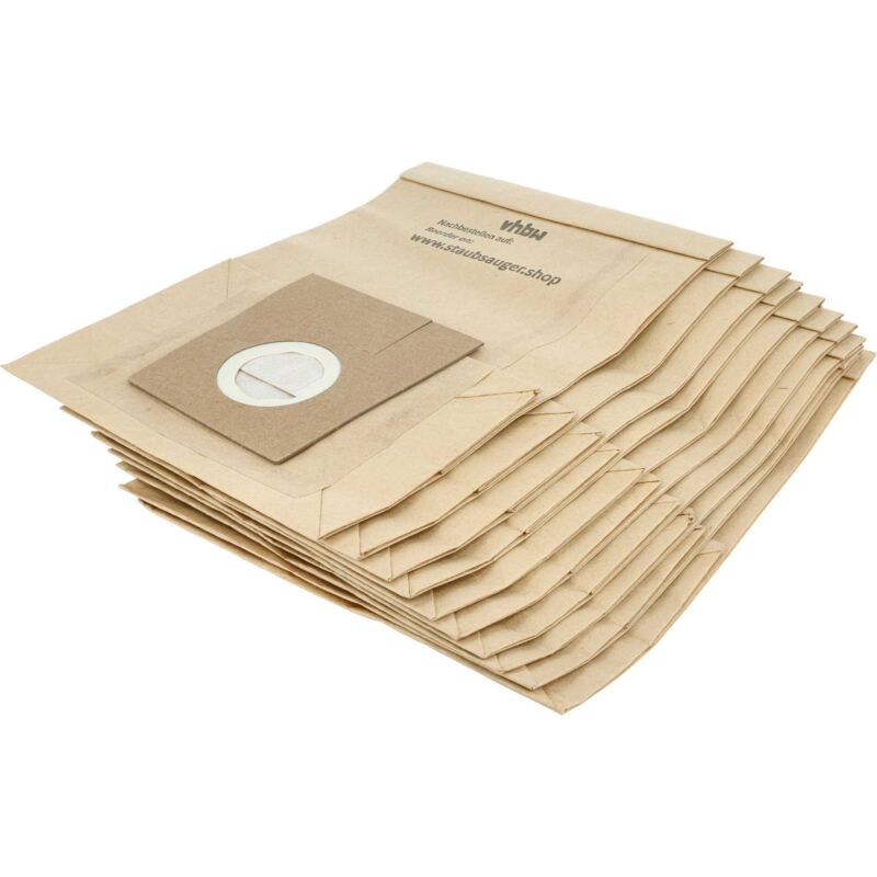 10x Staubsaugerbeutel kompatibel mit Bosch bsd 2000 - 2999 Maximo Luxe, 2000 - 2999 Natura Staubsauger - Papier, 25cm x 19cm Sandfarben - Vhbw