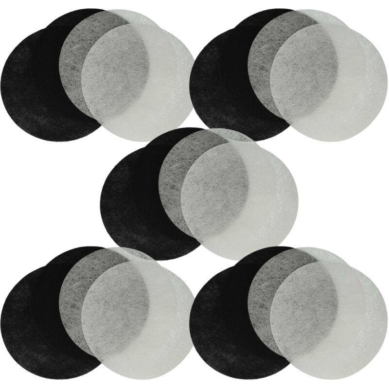 Vhbw - 10x Aktivkohlefilter, 10x Fettfilter Ersatz für Moulinex AD-5 für Fritteuse - 20-tlg. Filter-Set