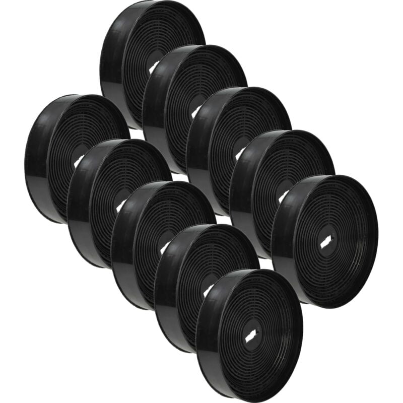 vhbw 10x Aktivkohlefilter kompatibel mit Gorenje DVG 800 E, DVG 800 GE, DVG 900 ZE, DWG 900 ZW, DVG 800 AW Dunstabzugshaube - 17,05 cm