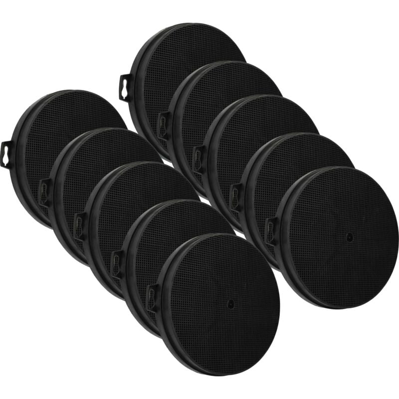 vhbw 10x Aktivkohlefilter kompatibel mit Hanseatic 265797 - SY-103F-E2-C7-900, 363934 - SY-3288B8-E1-C-900, 397222 Dunstabzugshaube - 21 cm