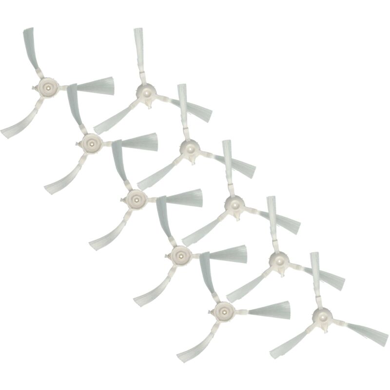 10x Rundbürste kompatibel mit Rowenta Smart Force Essential RR6943WH Saugroboter - 10x Seitenbürsten, Bürstenset - Vhbw
