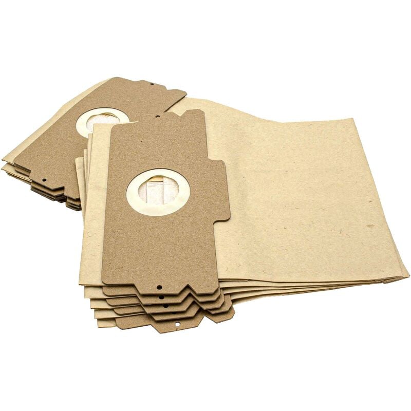 10x Staubsaugerbeutel kompatibel mit Lloyds 012/599 012/599, 750/042 750/042 Staubsauger - Papier, 12/15, 27cm x 27cm, Sandfarben - Vhbw