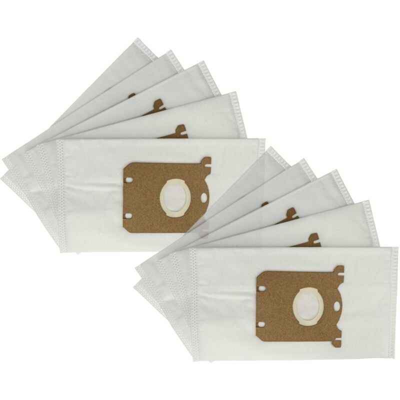10x Staubsaugerbeutel kompatibel mit Electrolux AirMax ZAMG6200 Staubsauger - Mikrovlies / Pappe, 29cm x 16cm Weiß - Vhbw