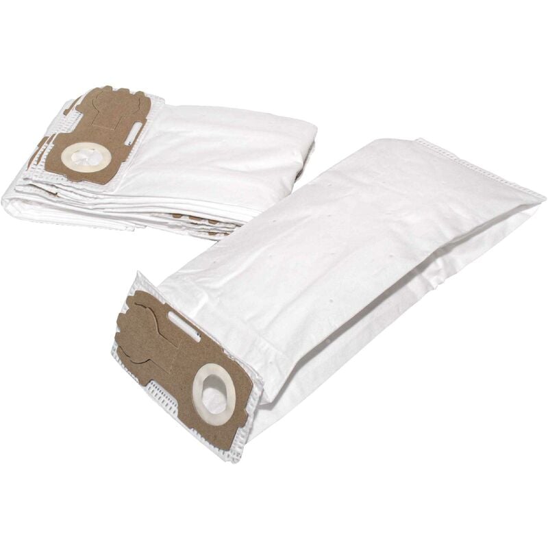 10x Staubsaugerbeutel kompatibel mit Vorwerk Kobold vk 120, vk 121, vk 122, VK121, VK122 Staubsauger - Mikrovlies, 21,5cm x 18cm, Weiß - Vhbw