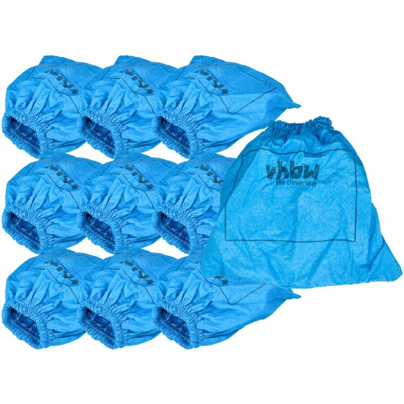 10x Textilfilter kompatibel mit Alco tns 2002 Staubsauger, Nass-/Trockensauger - Stoffbeutel, Abwaschbar Blau - Vhbw