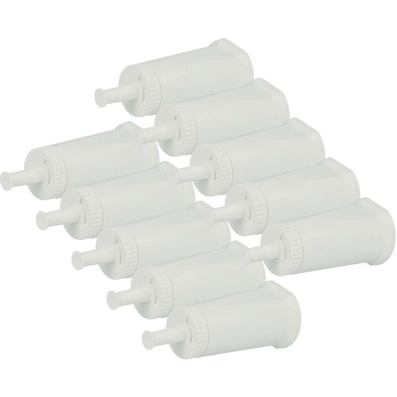 Vhbw - 10x Wasserfilter Filter kompatibel mit Sage Barista Express BES875, SES875, BES870 Espressomaschine Weiß