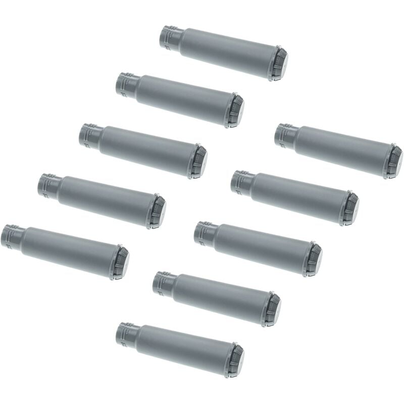 vhbw 10x Wasserfilter Filter kompatibel mit Bosch TCA 5608, TCA 6401, TCA 5609 Kaffeevollautomat, Espressomaschine Grau