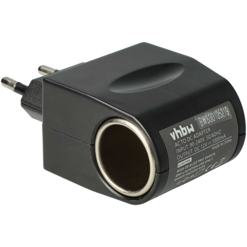 Vhbw - 12V KfZ-Anschluss Adapter auf 220V, Spannungswandler 1000mA kompatibel mit Boardnetz Ladekabel, Ladegeräte