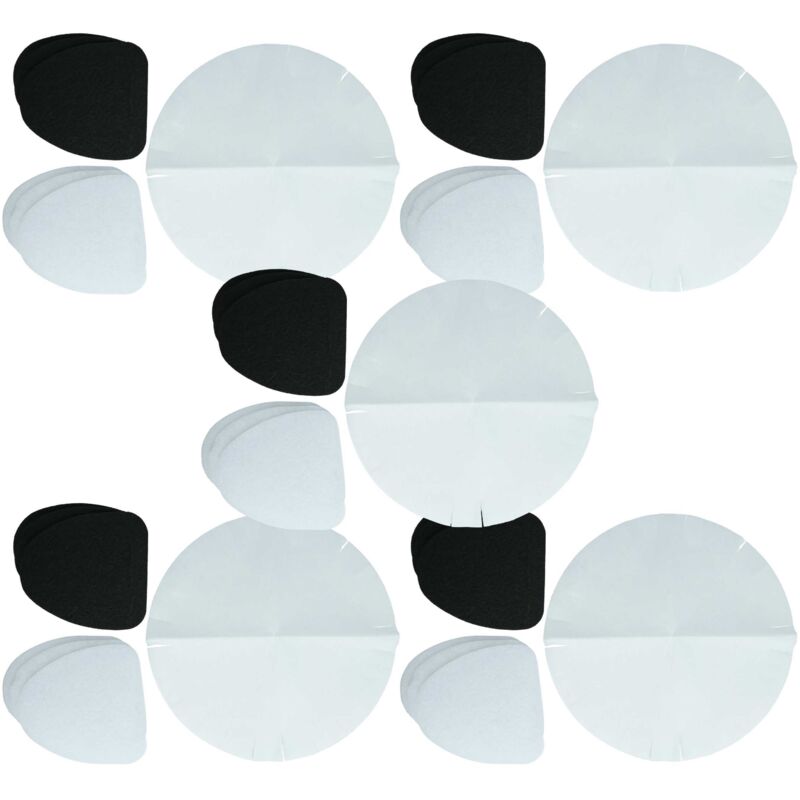 15x Papierfilter, 15x Aktivkohlefilter, 15x Fettfilter kompatibel mit DeLonghi F18316, F18436 Fritteuse - 45-tlg. Filter-Set - Vhbw