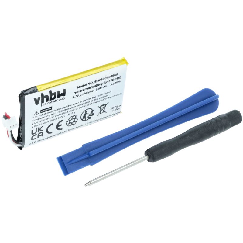 vhbw 1x Akku Ersatz für Apple 616-0206, 616-0183 für MP3-Player Musik Player (900 mAh, 3,7 V, Li-Ion)