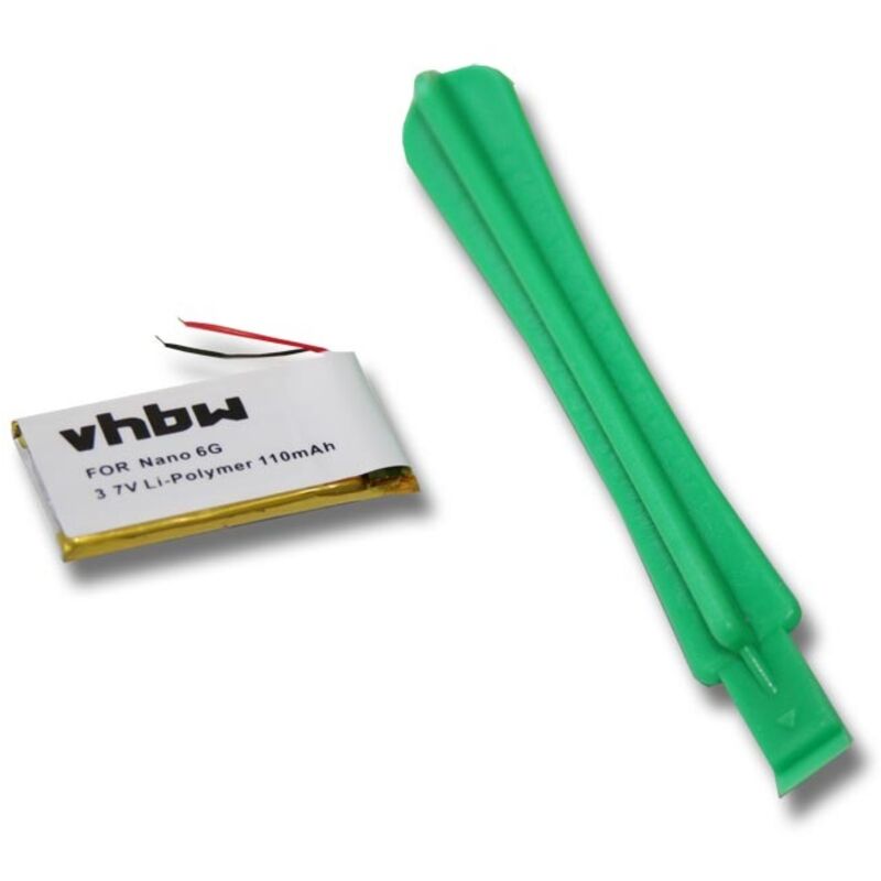 Vhbw - 1x Akku Ersatz für Apple 616-0531 für MP3-Player Musik Player (110 mAh, 3,7 v, Li-Polymer)