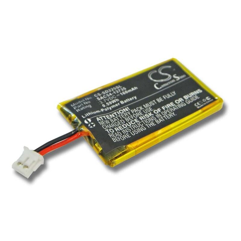 Vhbw - 1x Akku kompatibel mit SportHunter SR-225W receiver Hundehalsband Hunde-Trainer (160 mAh, 3,7 v, Li-Polymer)