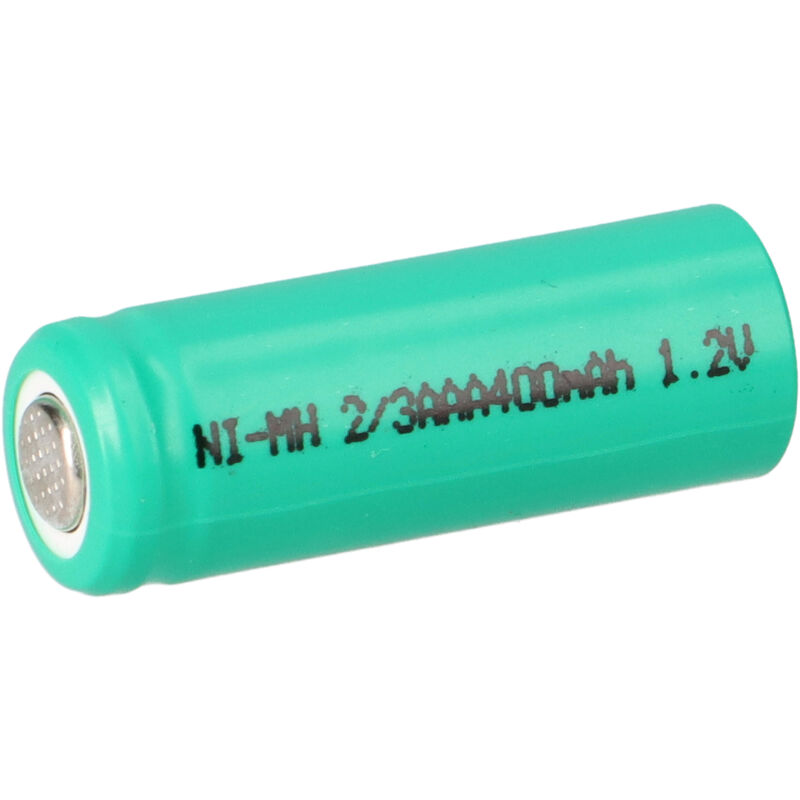 Vhbw - 2/3AAA ni-mh Akku-Zelle 400mAh (1.2V) Flattop kompatibel mit Modellbau, Solarleuchten, Telefon, etc.
