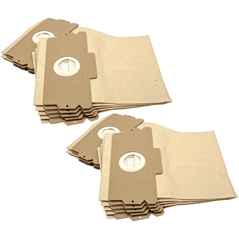 20x Staubsaugerbeutel kompatibel mit AEG/Electrolux Vampyr 504, 505, 506, 507, 508 Staubsauger - Papier, 12/15, 27cm x 27cm, Sandfarben - Vhbw