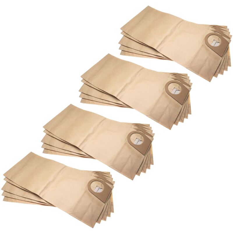 20x Staubsaugerbeutel kompatibel mit Bosch gas 1000 rf, gas 1000 rf Professional Staubsauger - Papier, 49,5cm x 21,8cm Sandfarben - Vhbw