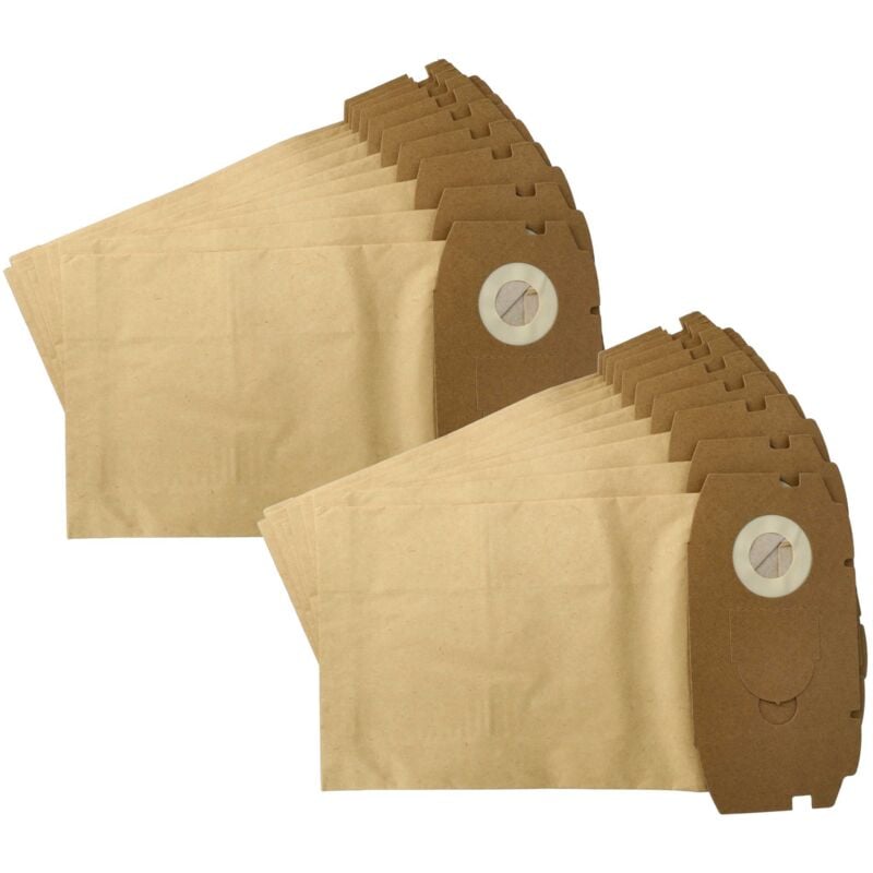 20x Staubsaugerbeutel kompatibel mit Festo / Festool ct, ctl Midi, ctl Mini, ct Mini, fis-ctl Mini, fis-ct Mini Staubsauger - Papier - Vhbw