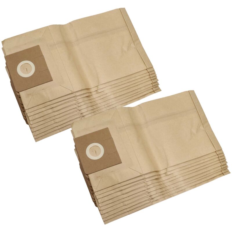 20x Staubsaugerbeutel kompatibel mit Flex As Pi s 36, Org. Beutel: 497.961, s 36, S35 Staubsauger - Papier, braun - Vhbw